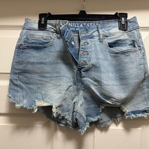 Vanilla Star Blue High-Waisted Jean Shorts